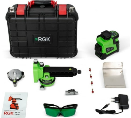 Лазерный построитель плоскостей RGK PR-3G купить по низкой цене | МАКСПРОФИТ